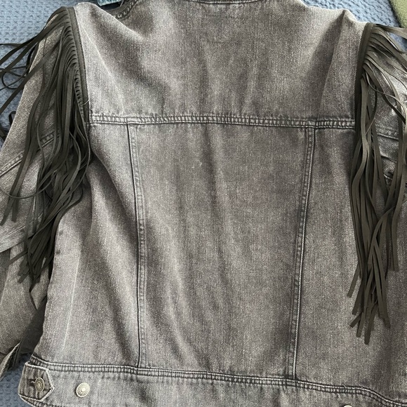 Sold out: Free People / We the Free - After Hours Fringe Denim Jacket - Picture 3 of 3